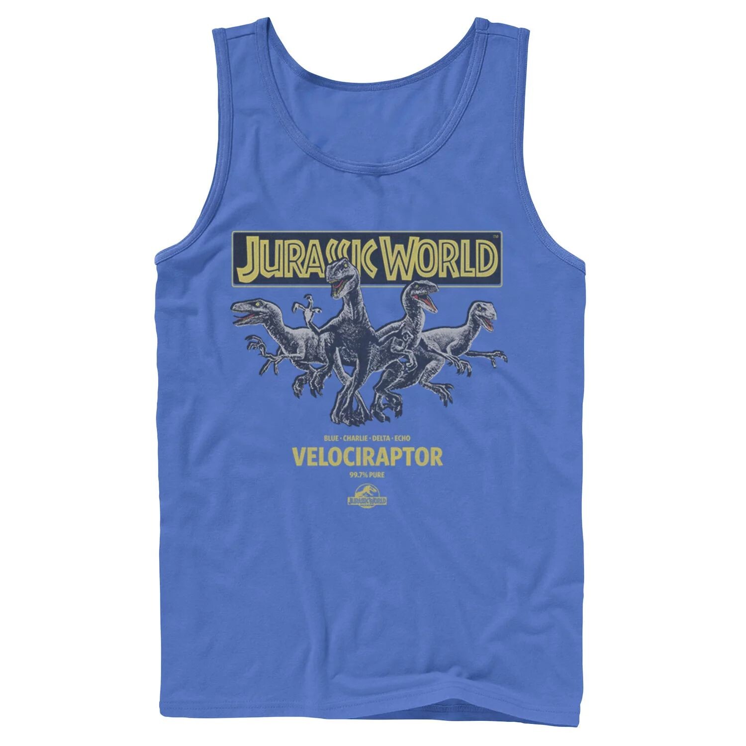 

Мужская майка Jurassic World Blue, Charlie, Delta и Echo Pack. Licensed Character