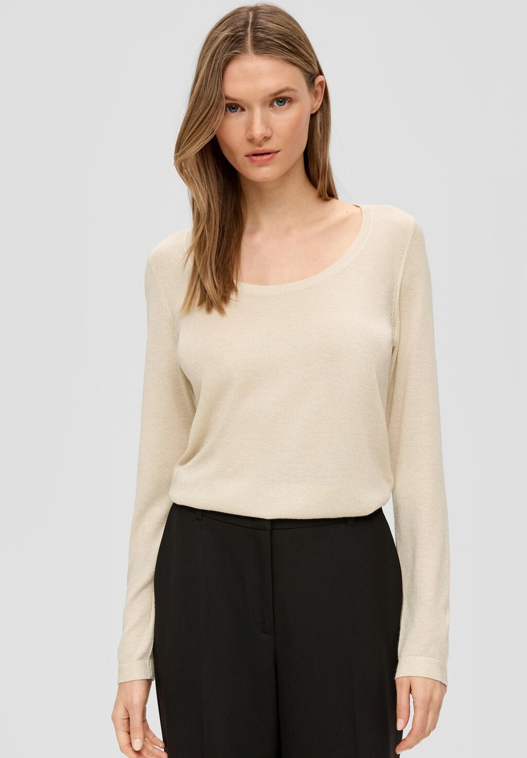 

Вязаный свитер MIT GLITZER s.Oliver BLACK LABEL, цвет creme