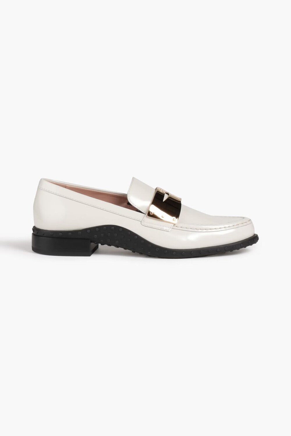 

Лоферы из глянцевой кожи с декором Tod'S, цвет Off-white