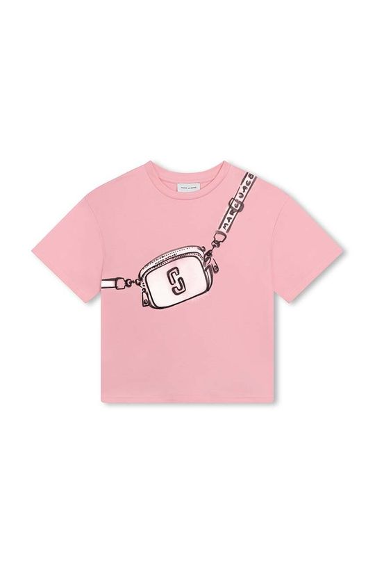 Marc Jacobs Детская хлопковая футболка, розовый