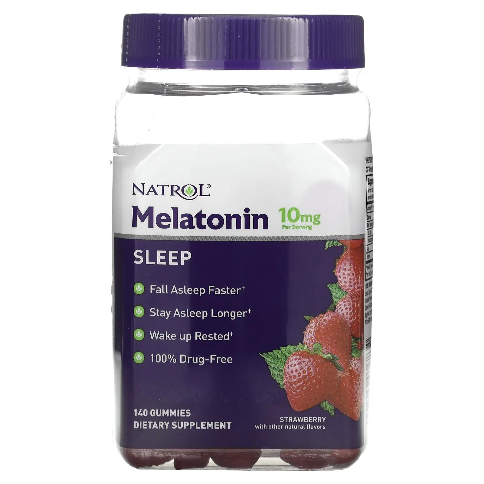 Natrol Мелатонин со вкусом клубники 5 мг 140 жевательных мармеладок