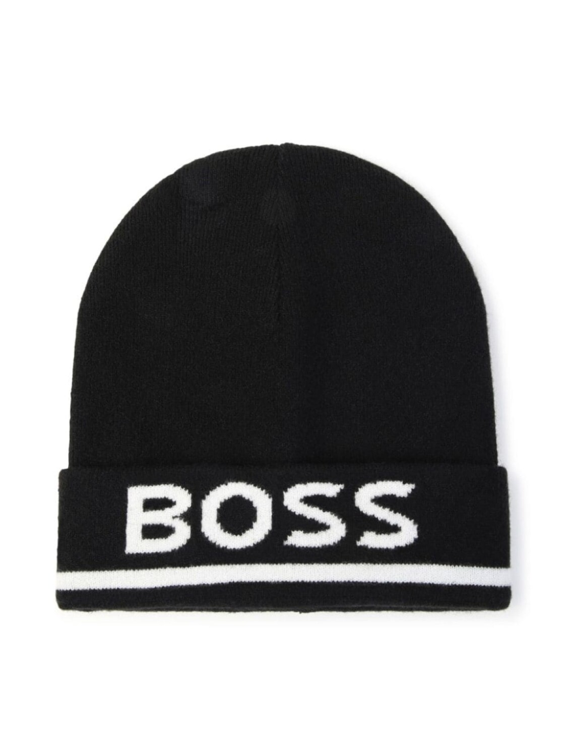 

BOSS Kidswear шапка бини с вышитым логотипом, черный