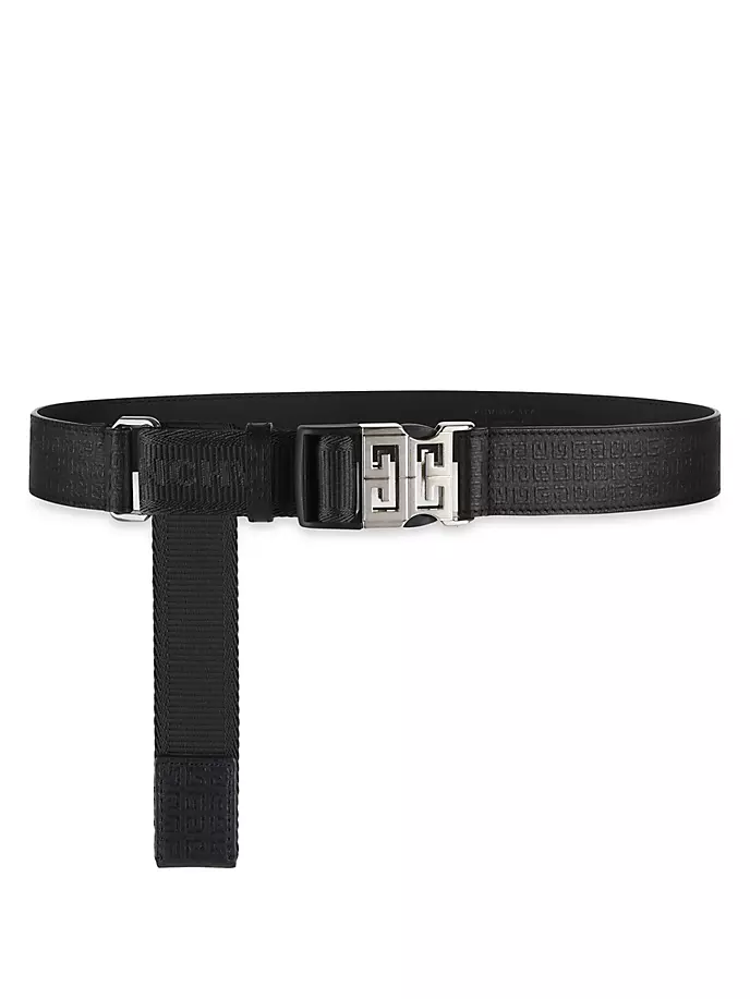 

Ремень с пряжкой 4G Release из кожи Micro 4G и лямок Givenchy, черный