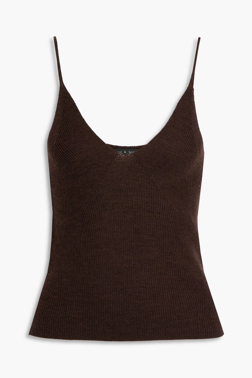 

Кофта Selah в рубчик из смесовой шерсти Rag & Bone, шоколад