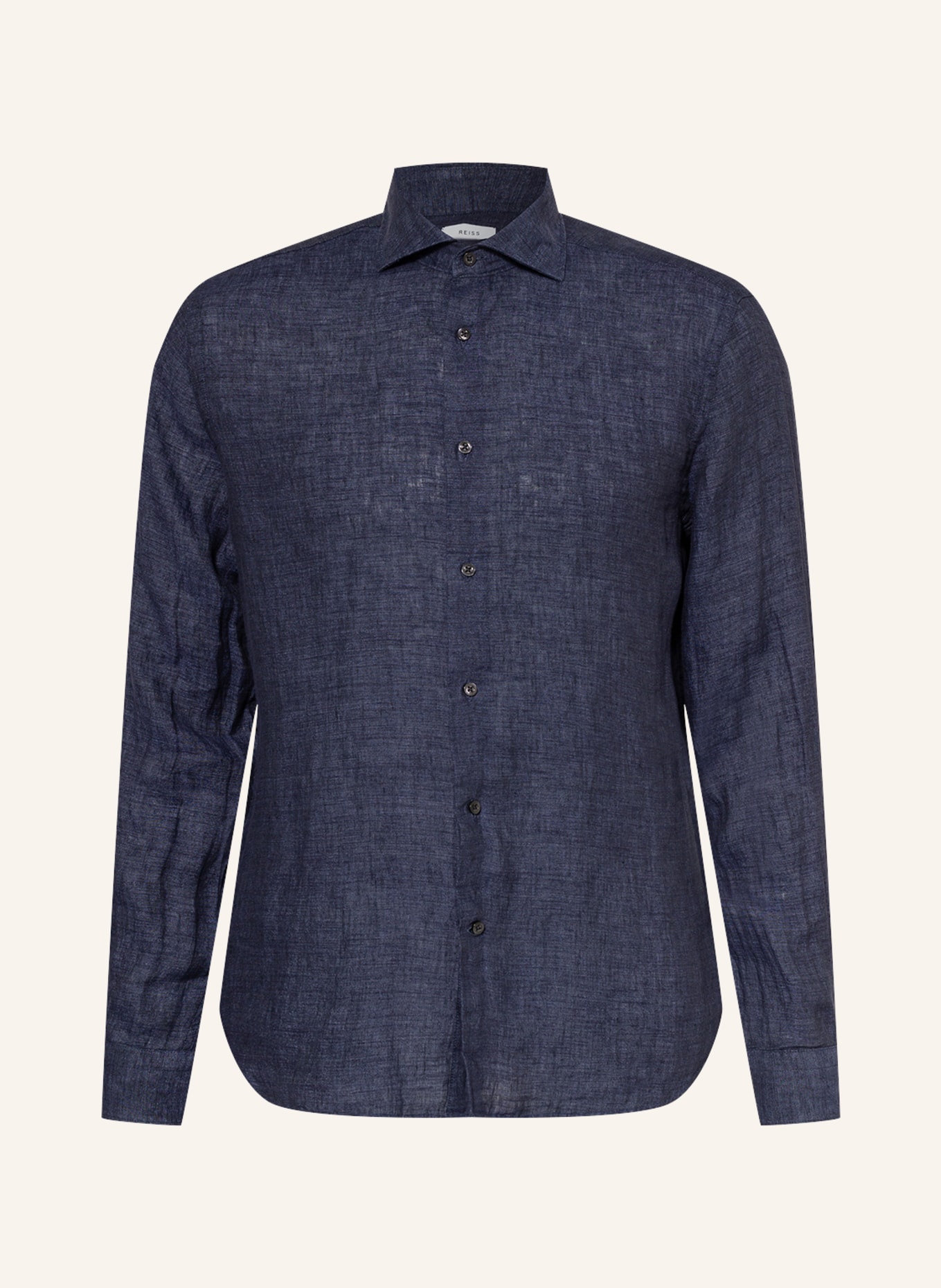 Рубашка REISS LeinenRUBAN Regular Fit, темно-синий рубашка strokesman s regular fit темно синий