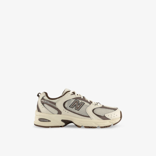 

Низкие кроссовки Mr530 из кожи и сетки с тисненым логотипом New Balance, бежевый