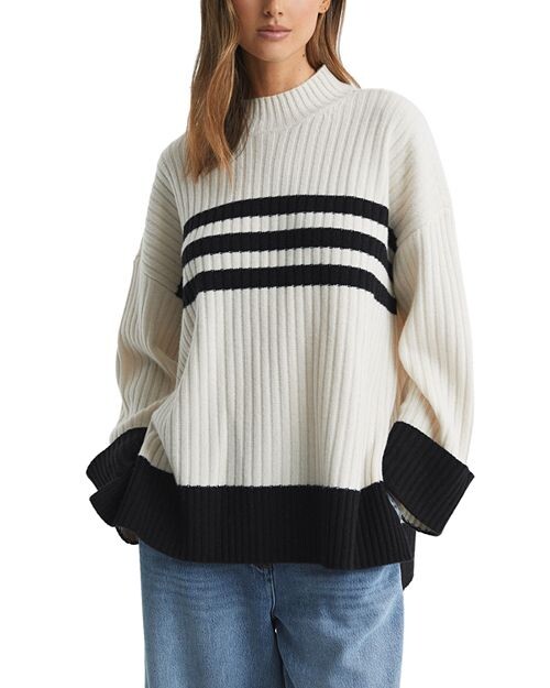 

Свитер Миша в рубчик REISS, цвет White