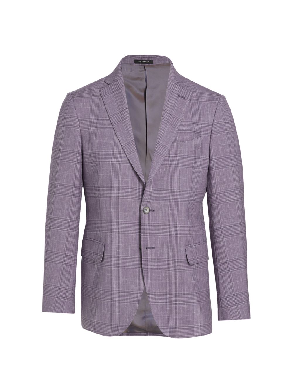 Пиджак из текстурированной шерсти в клетку Saks Fifth Avenue, фиолетовый