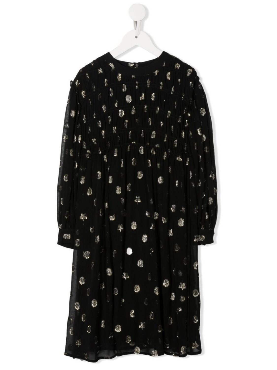 

Stella McCartney Kids платье-рубашка с вышивкой, черный