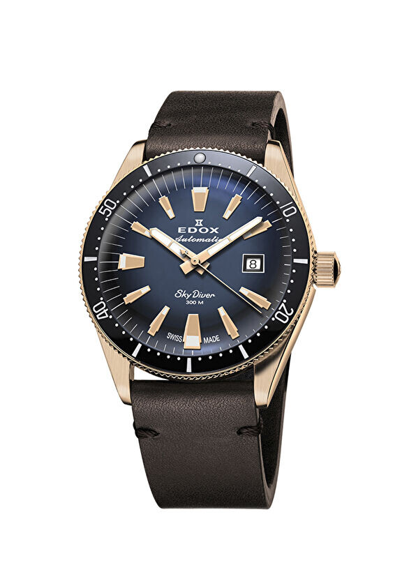 

80126Brnbuidr металлические мужские наручные часы Edox, черный