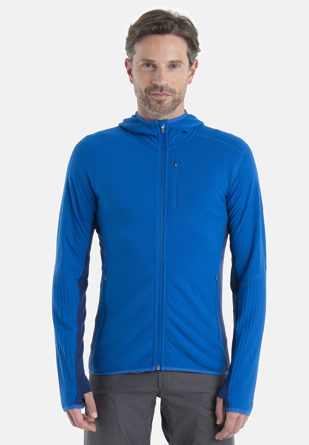 

Спортивная куртка Merino Descender Ls Zip Hood Icebreaker, цвет lazurite royal navy