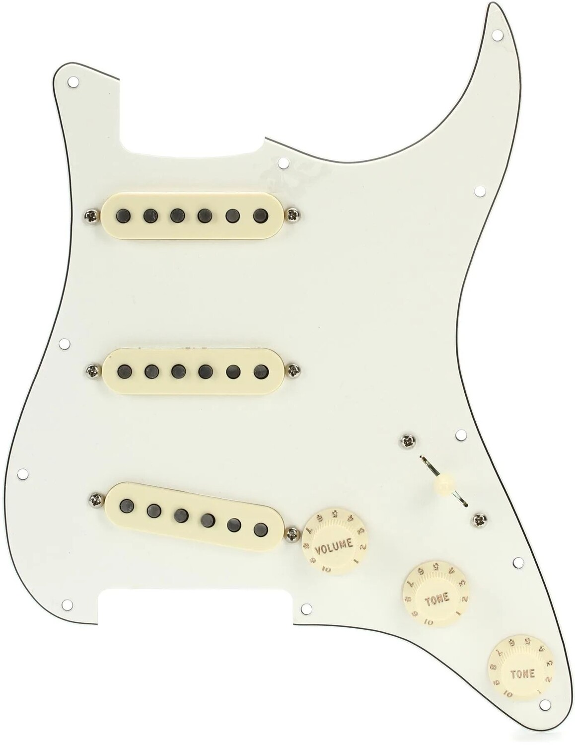 

Накладка Stratocaster Fender Custom '69 SSS с проводами — пергаментная, 3-слойная