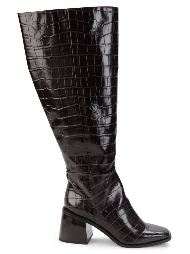 

Кожаные сапоги до колена с тиснением Wade Sam Edelman, цвет Espresso