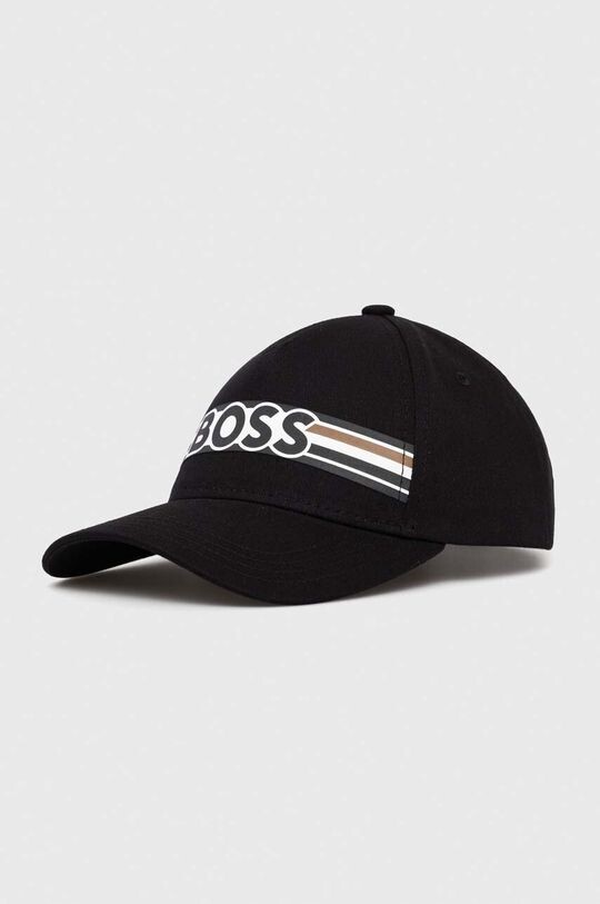 

Хлопковая бейсболка Boss, черный
