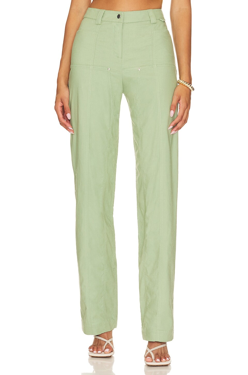 

Брюки Camila Coelho Matilde, цвет Sage Green
