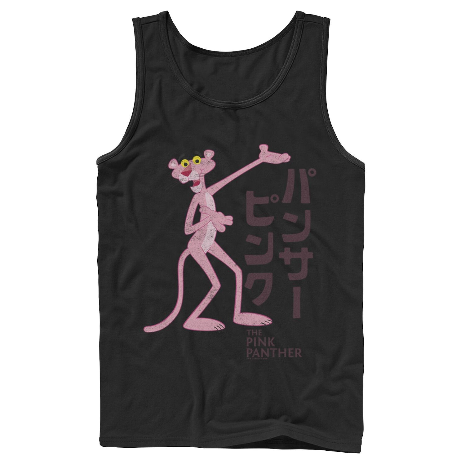 

Мужская майка с логотипом Pink Panther Kanji Portrait Licensed Character