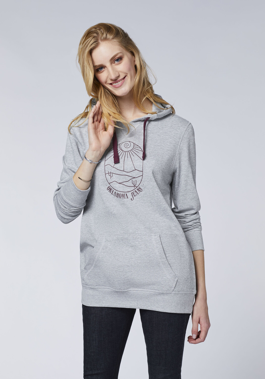 

Толстовка Oklahoma Jeans Hoodie, серый