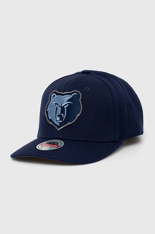Шляпа с козырьком с добавлением хлопка Memphis Grizzlies Mitchell&Ness, темно-синий бейсболка mitchell