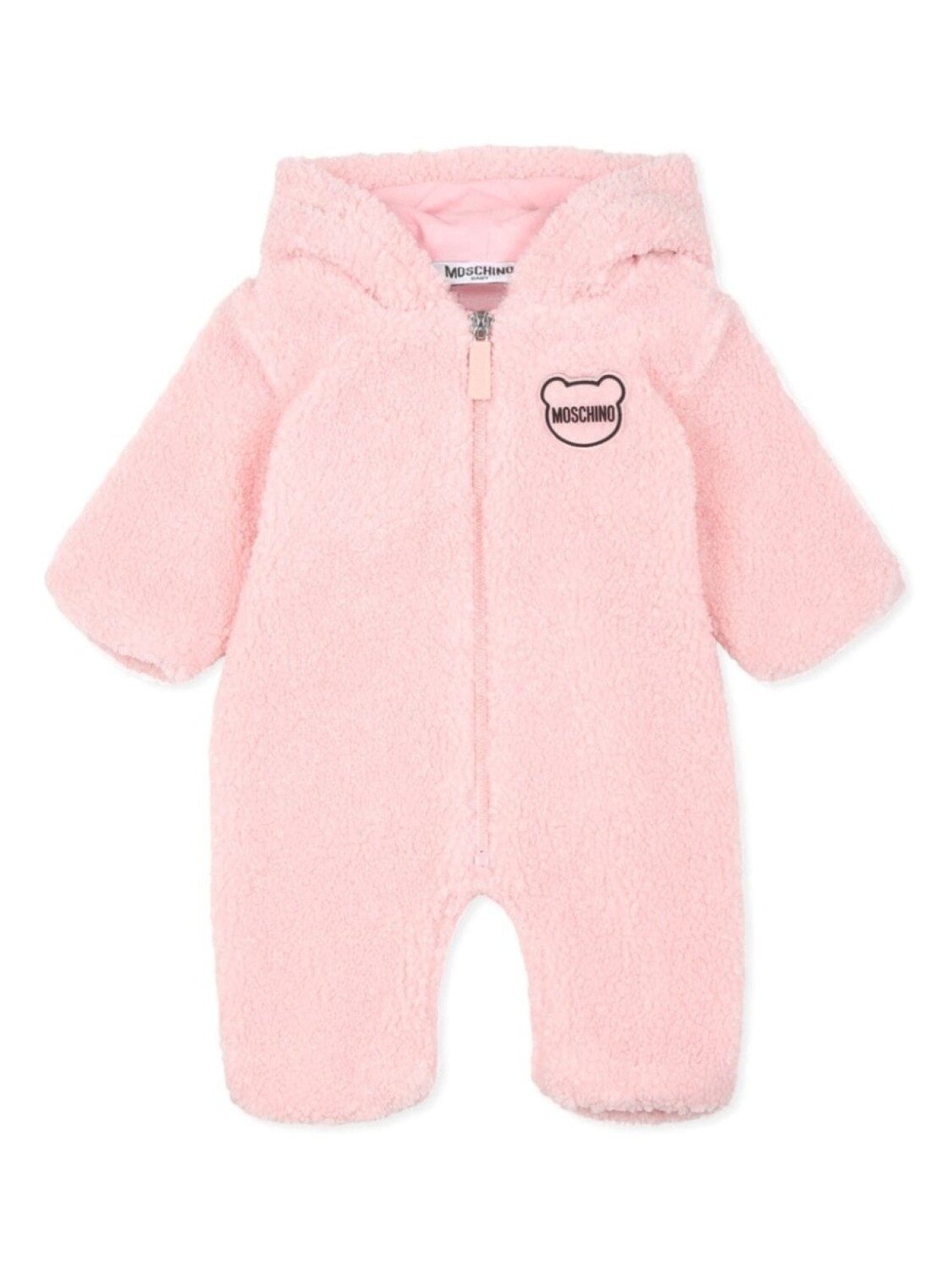 

Moschino Kids комбинезон из флиса с аппликацией, розовый
