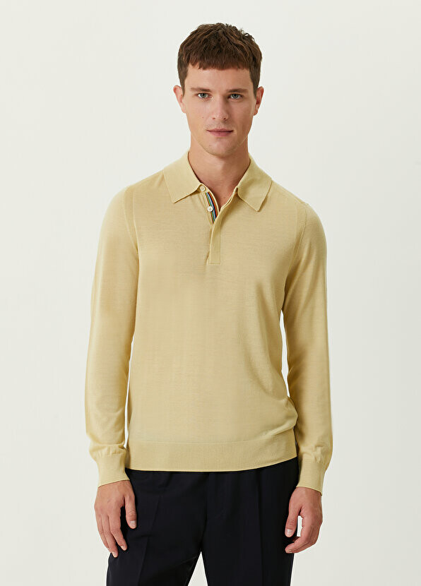 

Желтый свитер с воротником-поло Paul Smith