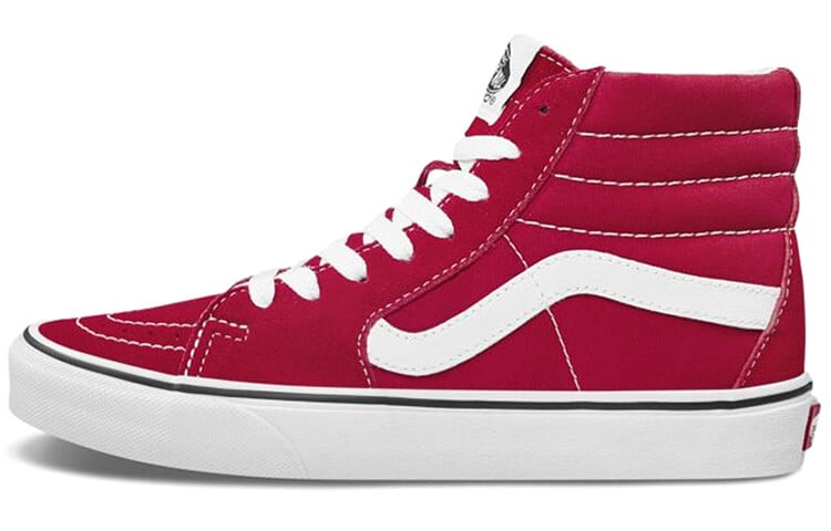 

Туфли для скейтбординга унисекс Vans Classics Sk8-Hi красные, белые