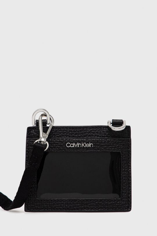 

Кожаный визитница Calvin Klein, черный
