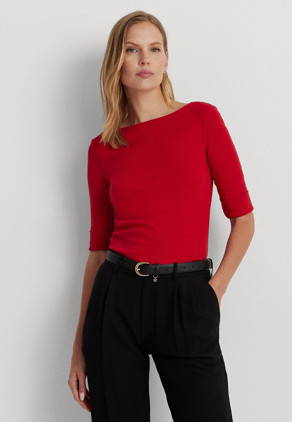 

Базовая футболка Lauren Ralph Lauren JUDY ELBOW SLEEVE, цвет martin red