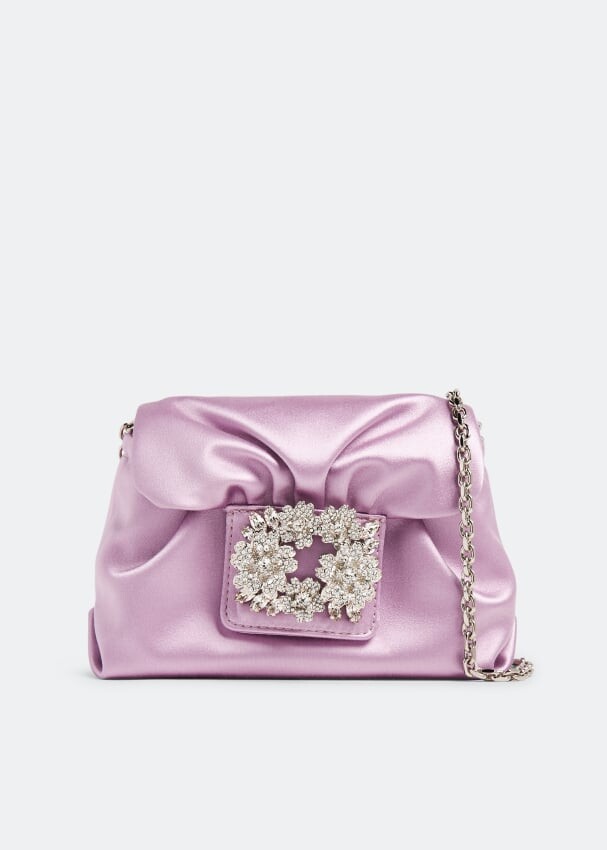 

Сумка Roger Vivier RV Bouquet Drapé Micro, фиолетовый