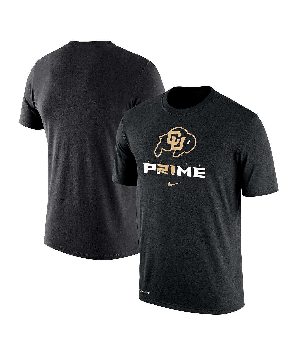 

Мужская черная футболка Deion Sanders Colorado Buffaloes Coach Prime Performance Nike, Черный