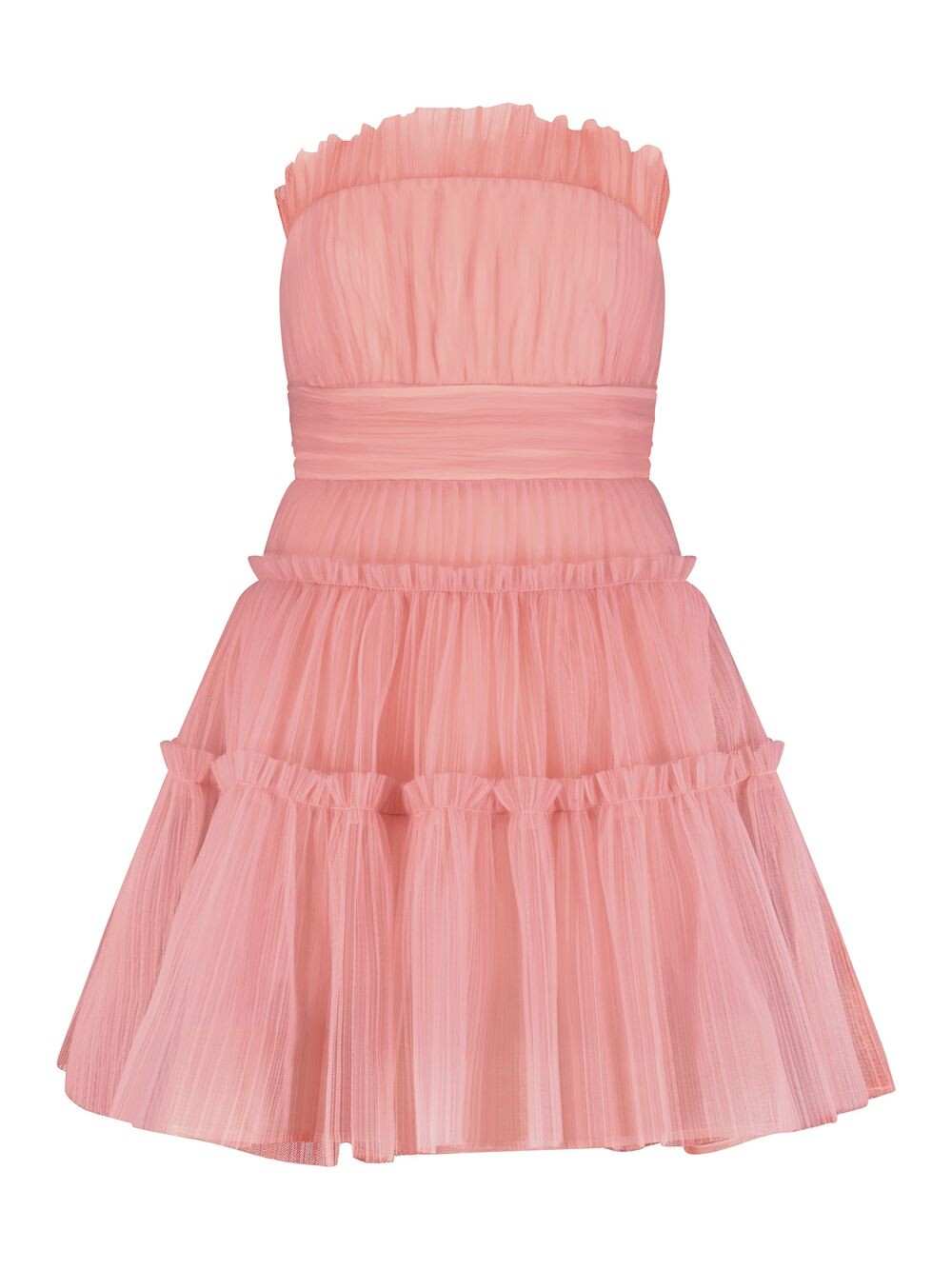 

Мини-платье из тюля с корсетом BCBGMAXAZRIA, роза