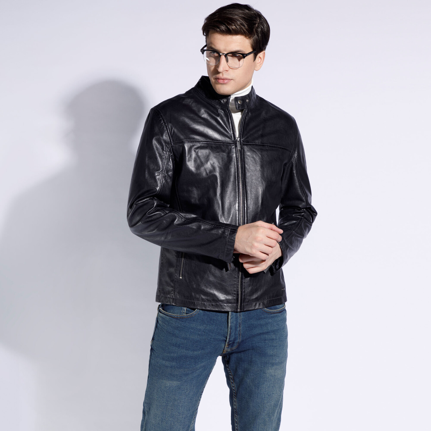 

Кожаная куртка Wittchen Stylish leather jacket, man, темно синий