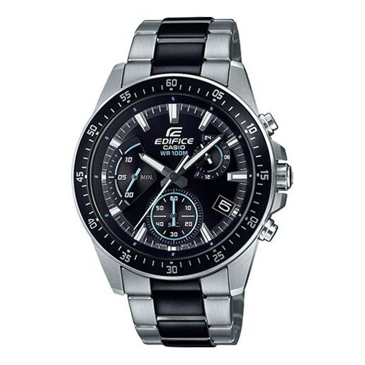 

Часы CASIO EDIFICE Stainless Steel Strap Mens SilverBlack Analog, черный