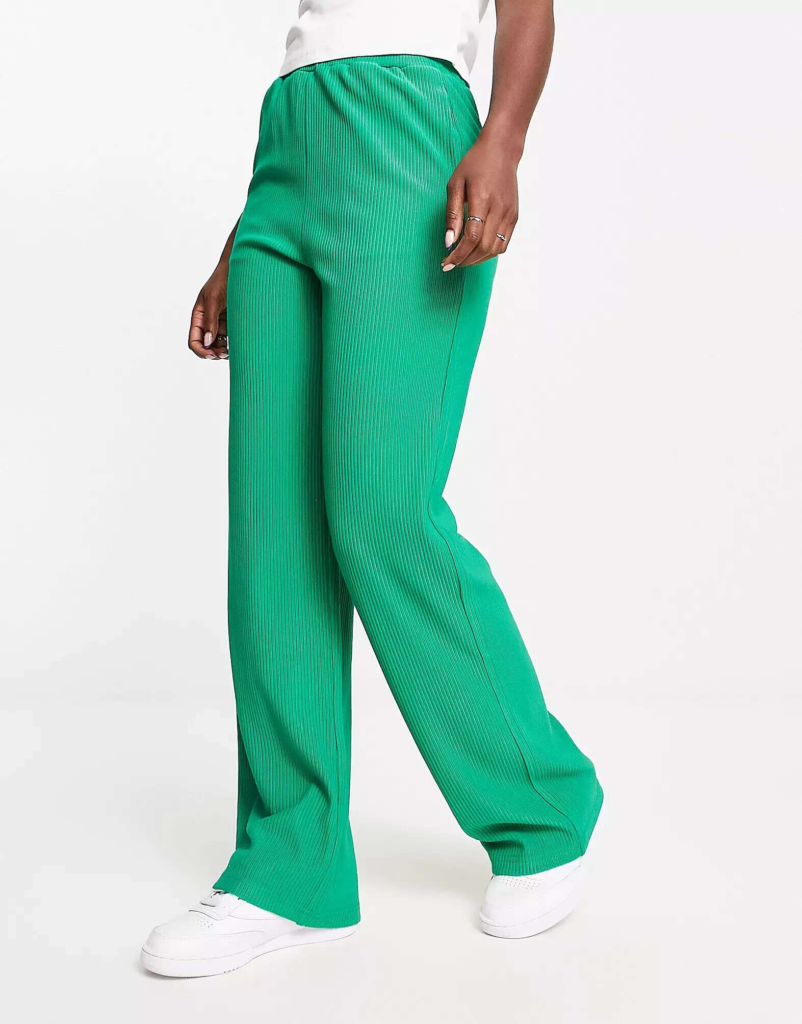 Зеленые прямые брюки Urban Revivo