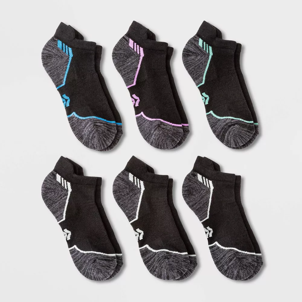 

Женские мягкие спортивные носки Active Striped 6 пар без язычка - All In Motion, цвет Black