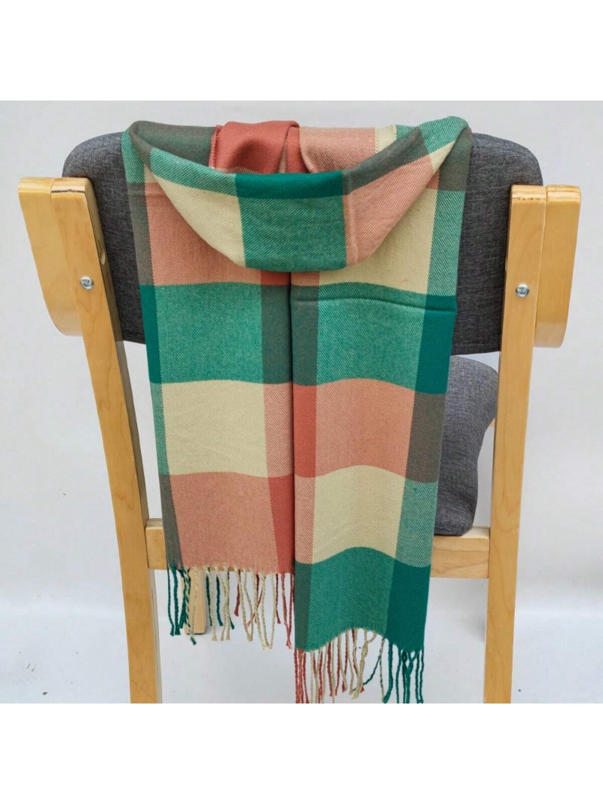 1 шт. разноцветный мужской кашемировый шарф в британскую клетку с кисточками для пары, многоцветный