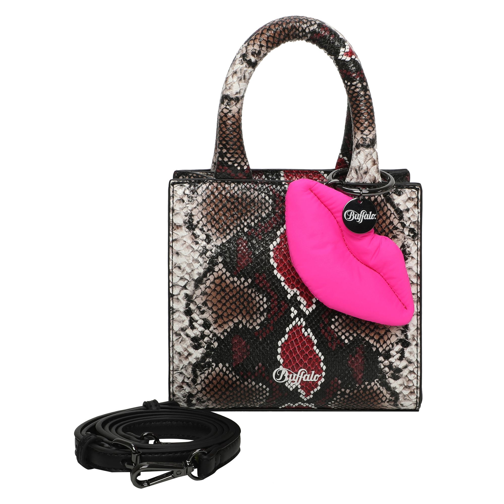 Сумка Buffalo Boxy28 Mini Bag Handtasche 17.5 cm, цвет fancy snake pink