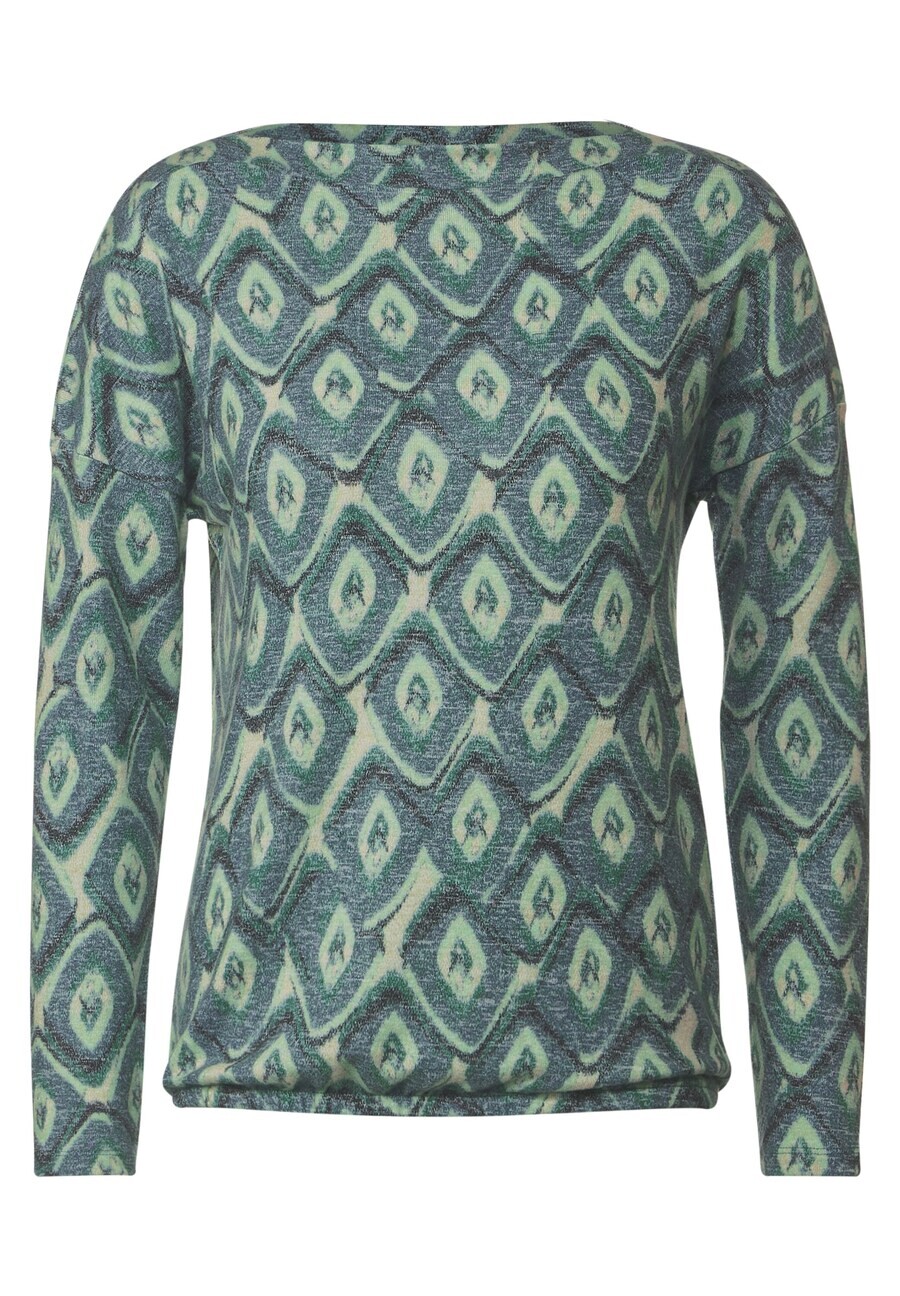 

Лонгслив Cecil, цвет Green/Light Green