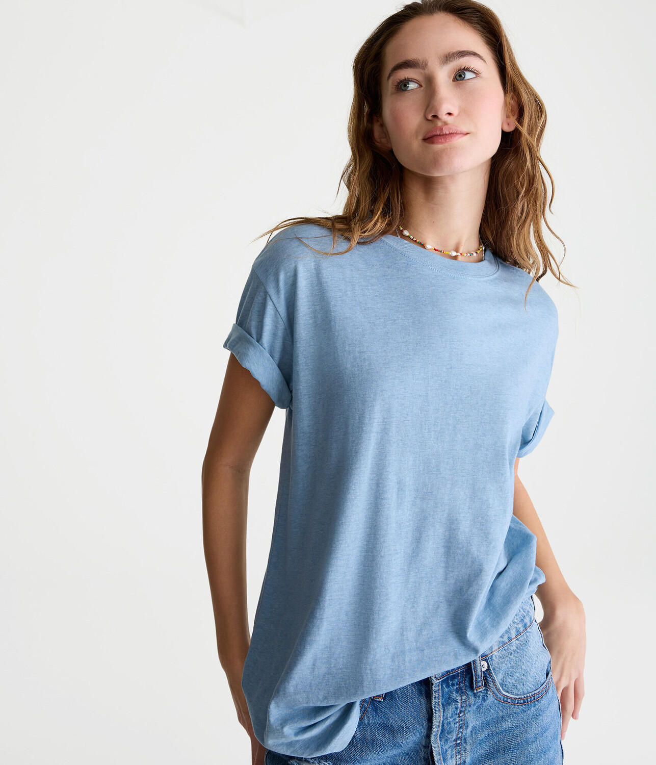 

Футболка бойфренда Burnout Wash Aeropostale, синий