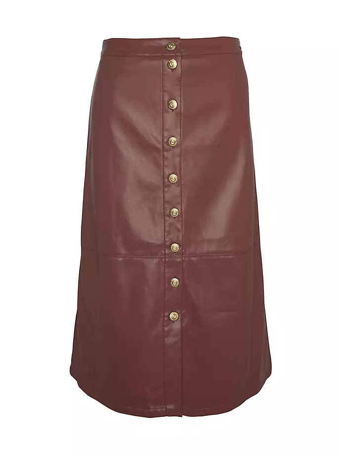 

Юбка-миди Alberta из искусственной кожи Barbour, цвет cognac