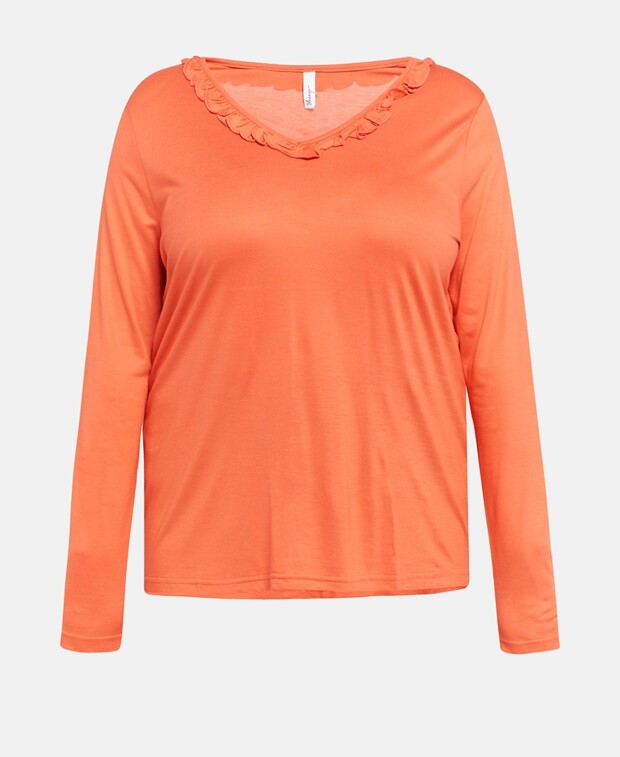 

Топ с длинными рукавами Sheego, цвет Pumpkin Orange