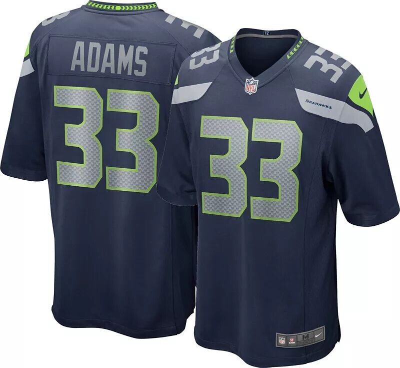 

Мужская игровая майка Nike Seattle Seahawks Jamal Adams #33 темно-синего цвета