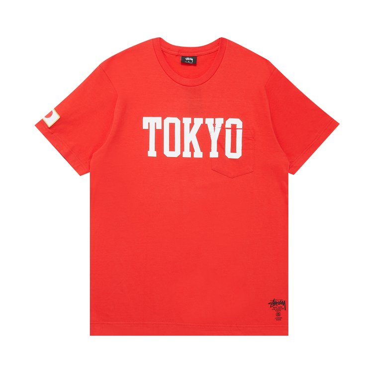 Футболка Stussy Tokyo IST Pocket 'Red', красный