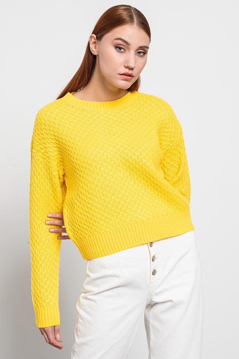 

Свитер из тисненой шерсти United Colors Of Benetton, желтый