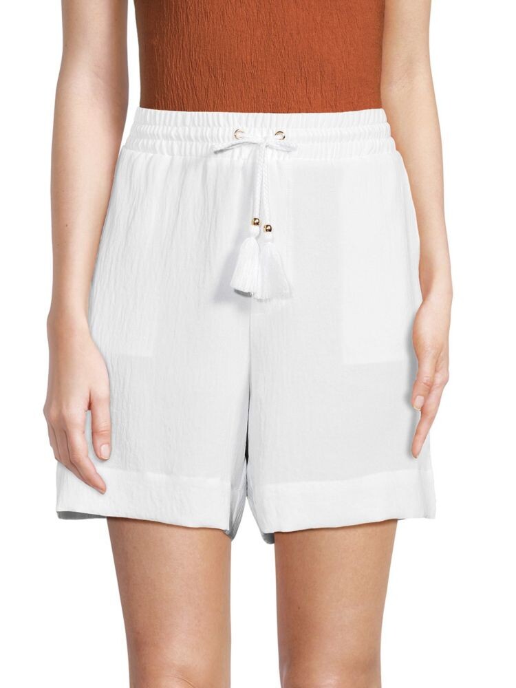 

Мятые шорты на шнурке H Halston, белый