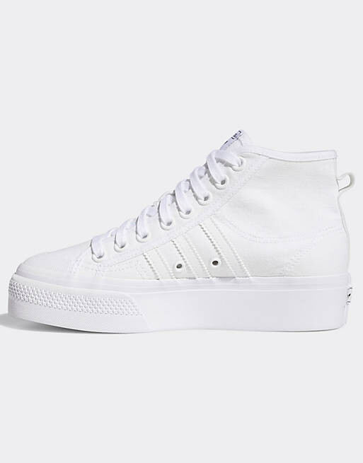 

Белые кроссовки на платформе adidas Originals Nizza, Белый