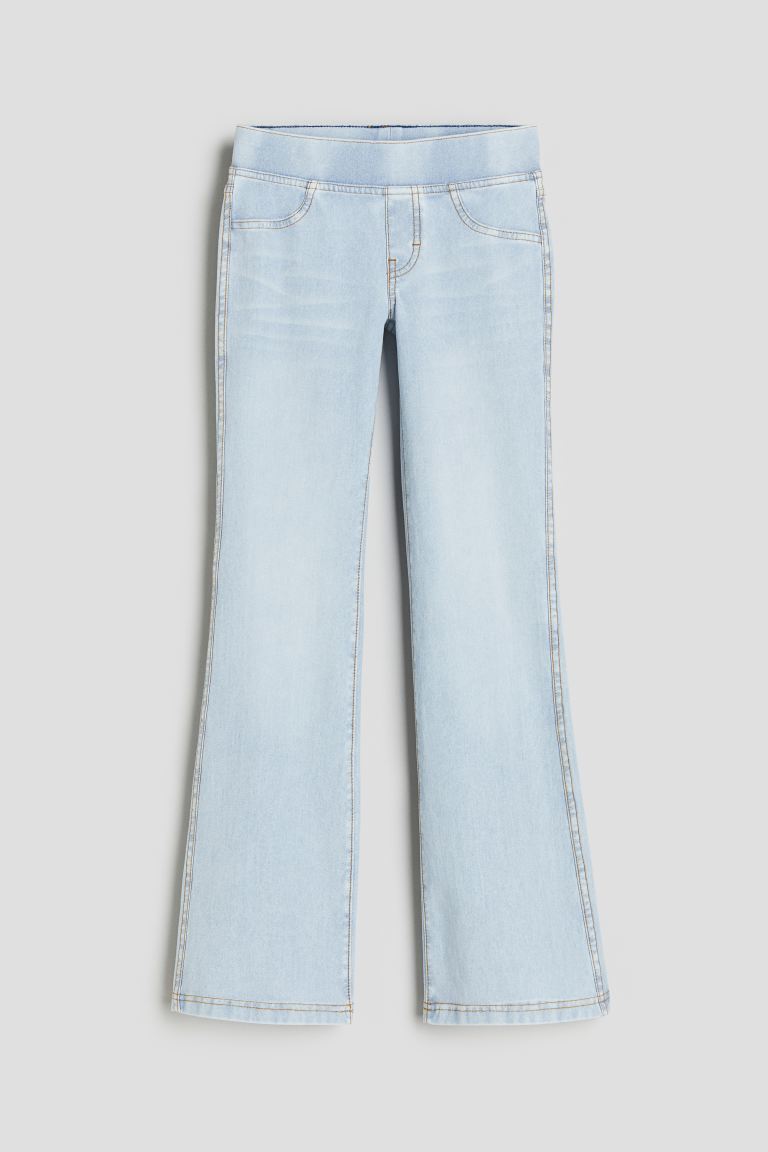 цена Расклешенные брюки из джерси H&M, синий