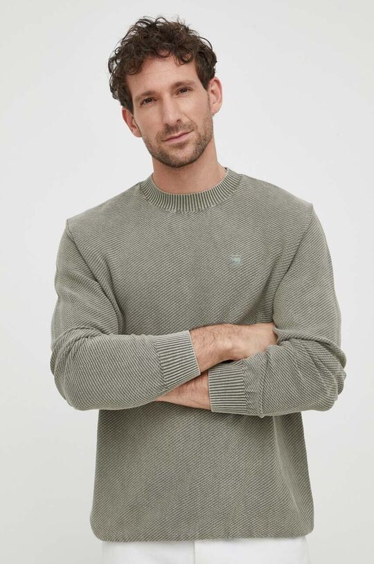 

Хлопковый свитер G-Star Raw, зеленый