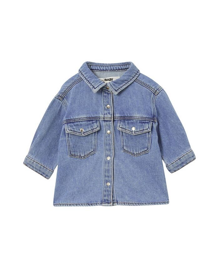 

Джинсовая куртка на пуговицах для мальчиков и девочек COTTON ON, синий