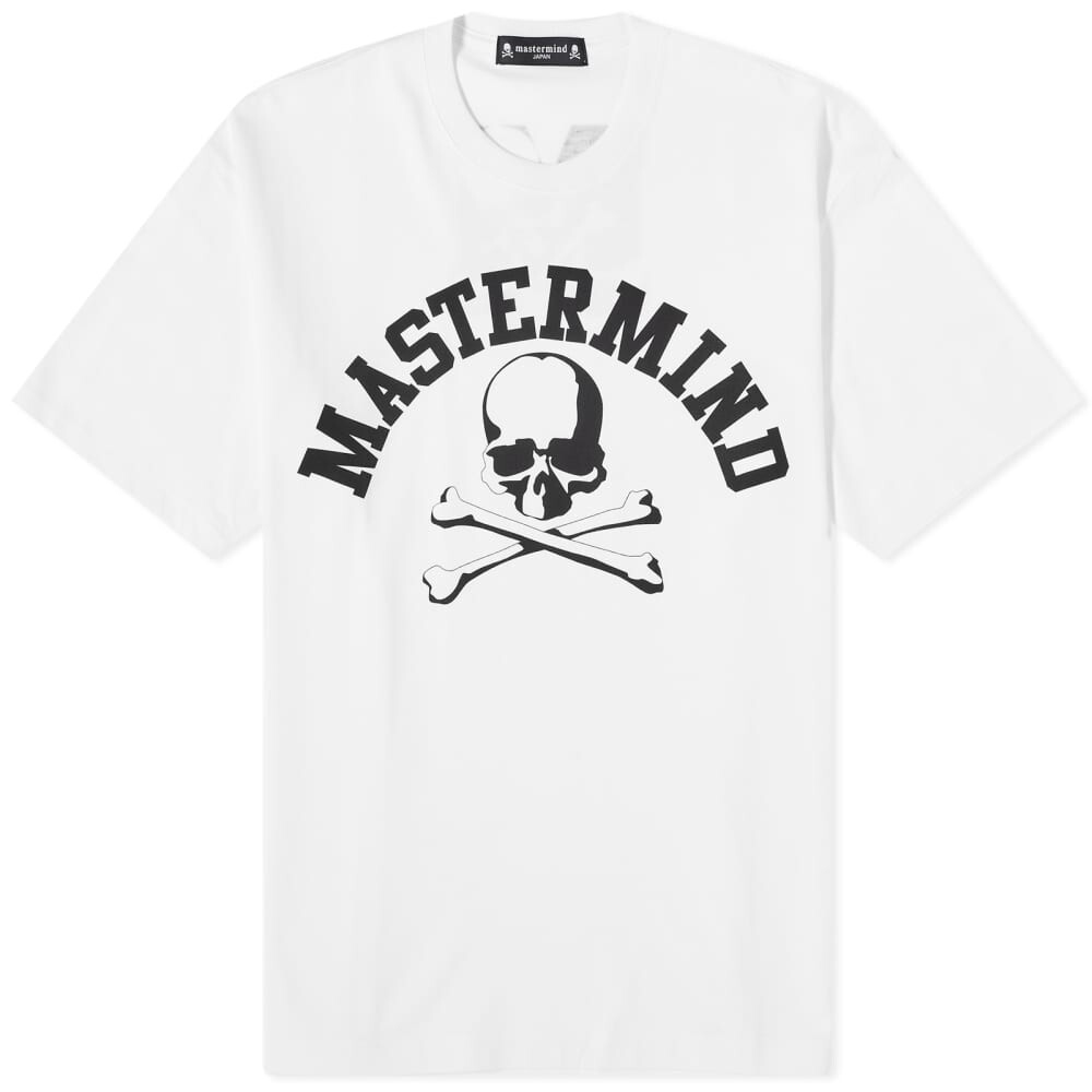 

Футболка Mastermind Japan College с логотипом и черепом, белый