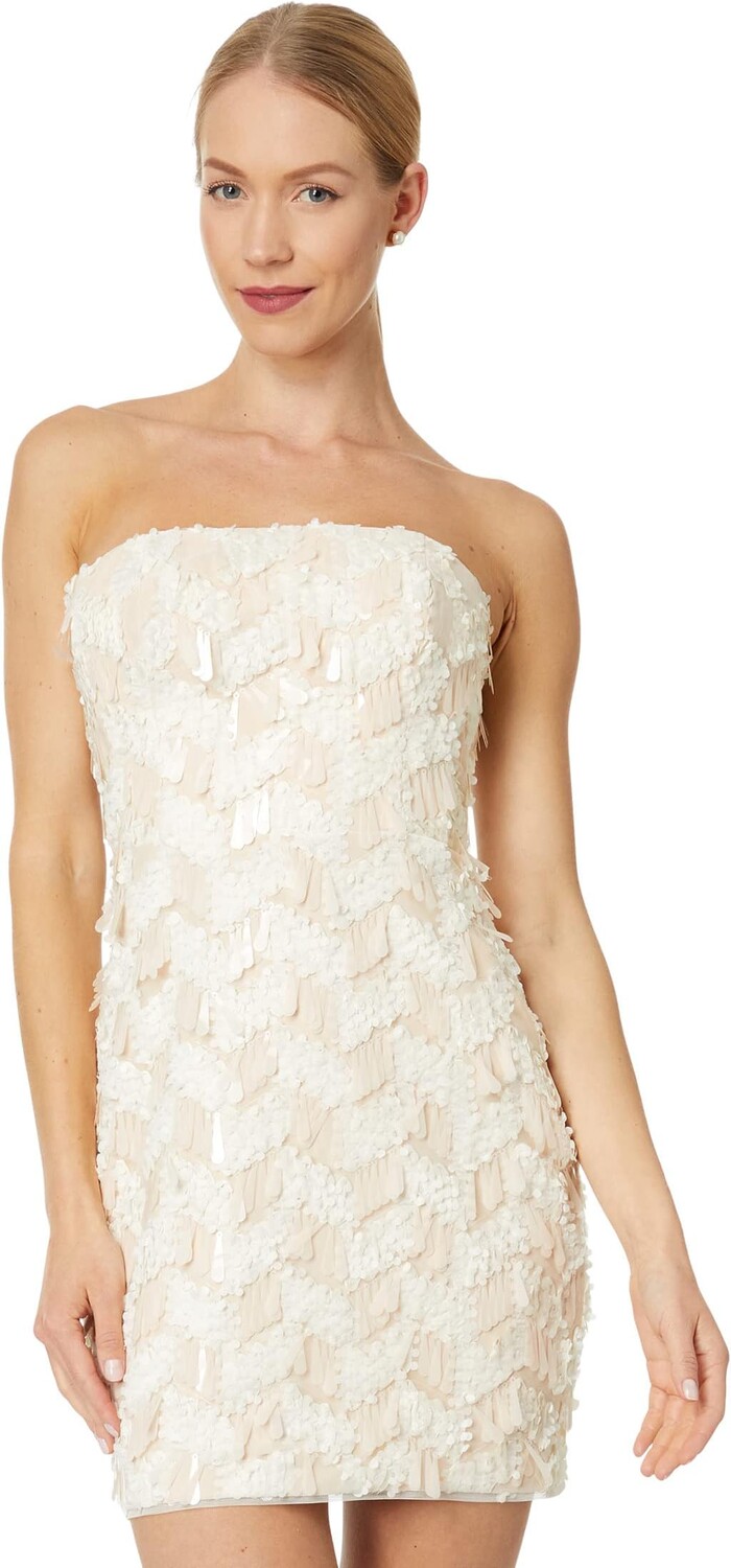 

Корсетное платье без бретелек с пайетками и пайетками BCBGMAXAZRIA, цвет Corozo